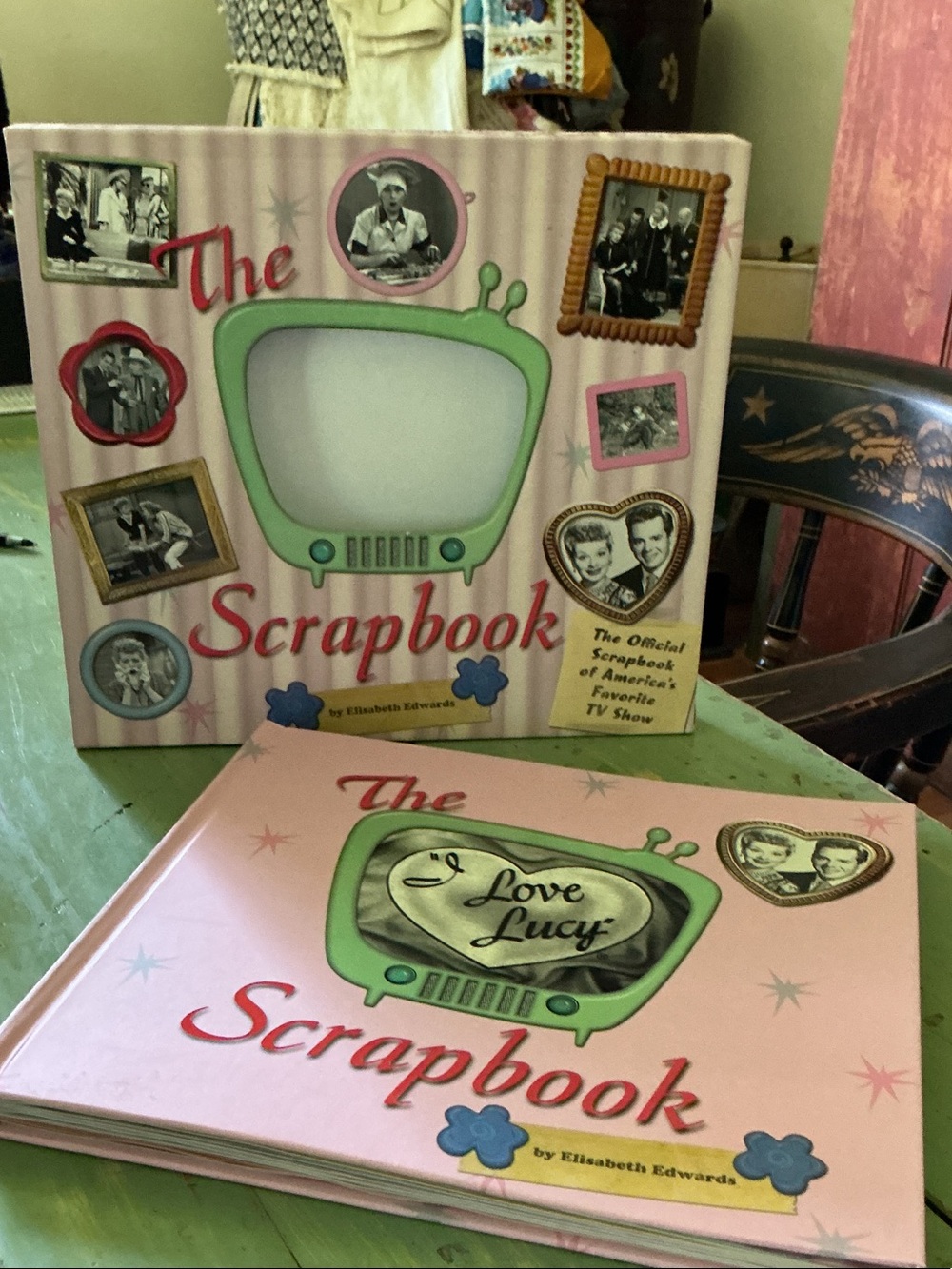 Scrapbook Pink and Green 'I Love Lucy' TV-Themed Keepsake Book